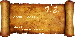 Tobak Evelin névjegykártya