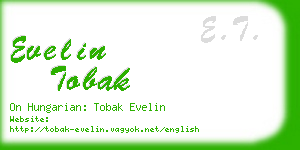 evelin tobak business card